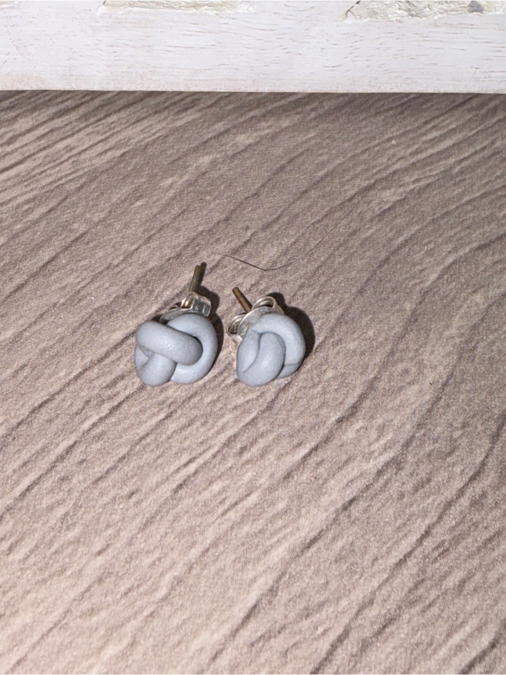Gray Knot Stud Earrings  Brand